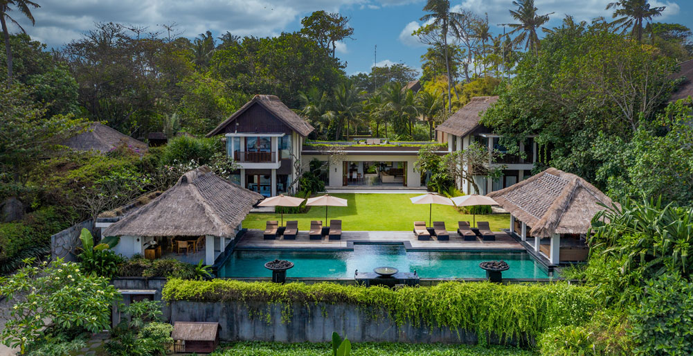 Seseh Beach Villa I - aerial shot