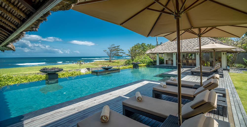 Seseh Beach Villa I - View from pool deck