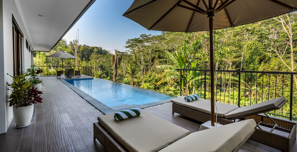 Pala Ubud - Villa Seraya A - Relax under shady weather by the cantilever pool