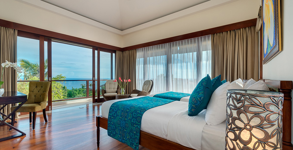 Pandawa Cliff Estate - Villa Rose - Upstairs twin bedroom