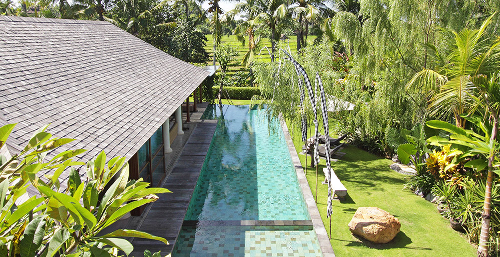 Villa Sarasvati - Semi-aerial of pool