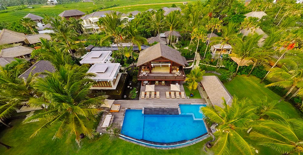 Villa Semarapura - Aerial - High left side of the garden