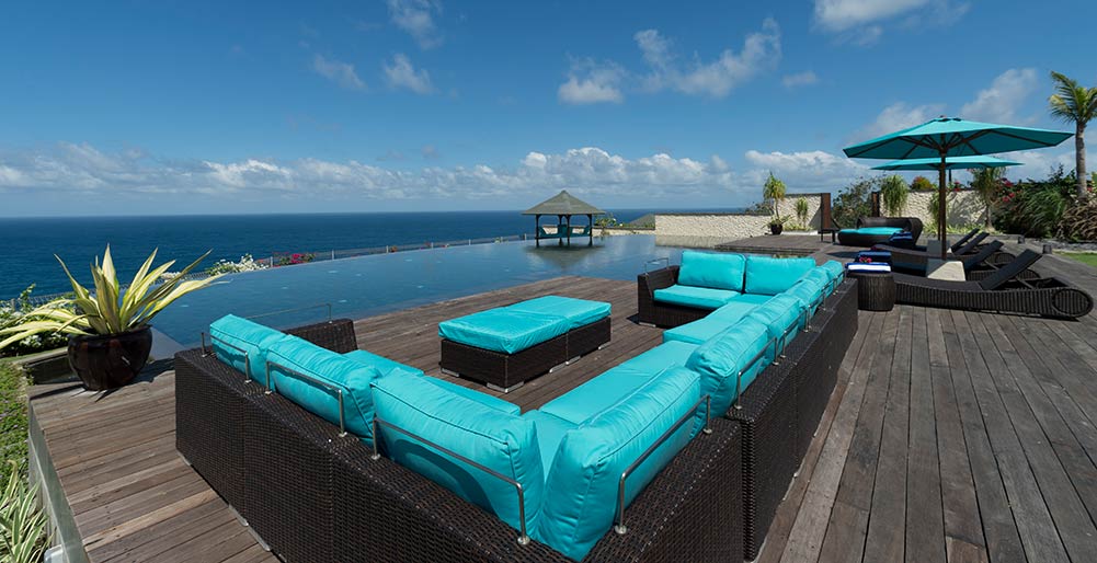 Pandawa Cliff Estate - The Pala - Poolside sea view